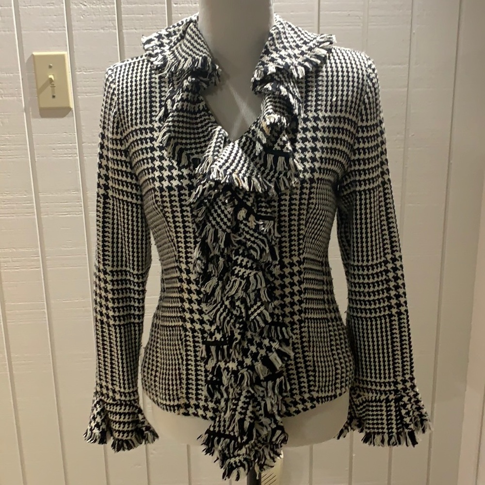 Black and White Plaid Jacket.